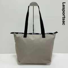 Lesportsac レスポートサック☆A4もスッキリ！バイカラートートバッグ ブラック×グレージュ