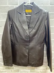 A【A25-25】◇Zelal   サイズM   革ジャケット   茶色　無地