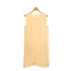 フォクシー FOXEY ストレッチノースリーブワンピース シルク混 38 ライトベージュ /CX ■OS