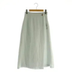 プロポーション ボディドレッシング PROPORTION BODY DRESSING フレアスカート ロング ラップ調 リネン混 XS ライトグレー グレー /MI ■OS