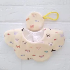 cat faces🐱花びらリングスタイ＆コースターセット