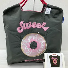 7517　Ball & Chain　ボールアンドチェーン　ボール＆チェーン　SWEET　C/GRAY　スウィーツ　グレー　ドーナツ　DONUTS　レディース　エコバッグ　ハンドバッグ　トートバッグ　タグ付き