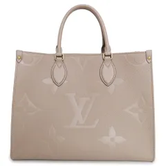 ルイ ヴィトン オンザゴー MM 2way ショルダー トート ハンドバッグ モノグラムアンプラント レザー トゥルトレール ベージュ M45607 LOUIS VUITTON（未使用　展示品）