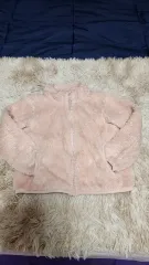 ユニクロ ピンク色 ボア フリース ジップアップ 120