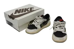 NIKE ナイキ Travis Scott トラヴィススコット エアージョーダン1 ロー OG ミディアム オリーブ キッズ サイズ11C 良品 中古 4b006962