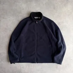 00s〜/Eddie Bauer/エディーバウアー/フルジップフリース/POLARTEC/ポーラテック/裾ドローコード/スタンドカラー/立ち襟/カナダ製/ネイビー/紺/XXL/jmaple