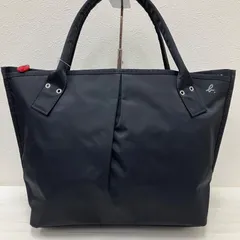 7500　agne's b. VOYAGE　アニエスベーボヤージュ トートバッグ　無地　ロゴ　ブラック系　黒　 ナイロン　レディース