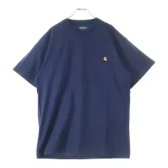 Carhartt WIP (カーハート ダブリューアイピー) S/S AMERICAN SCRIPT T/S ロゴ刺繍 半袖Tシャツ ネイビー I025711