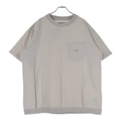 THE NORTH FACE PURPLE LABEL (ノースフェイスパープルレーベル) High Bulky H/S Pocket Tee ロゴ刺繍 半袖Tシャツ ベージュ NT3206N