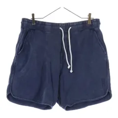 KITH (キス) Jordan Crystal Wash Baby Terry Shorts ロゴプリント フェード加工 スウェットハーフパンツ ショーツ ネイビー