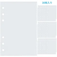 A6対応・バイブル穴対応 30枚入  ワイドサイズリフィル 透明 シール台紙 6穴 両面使用 剥離紙 はがせる 厚手 PP素材 シール帳・写真・カード収納