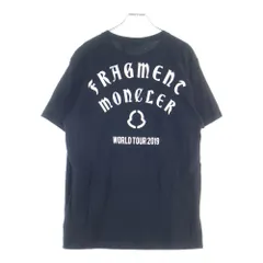 MONCLER (モンクレール) ×FRAGMENT 19SS ワッペン バックプリント 半袖Tシャツカットソー E109U8000250 8391Q ブラック