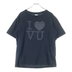NUMBER (N)INE (ナンバーナイン) 02SS モダンエイジ期 I LOVE VU T ラメ ロゴ 半袖カットソー Tシャツ ブラック