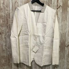 Giornea(ジョルネア) ノーカラージャケット 薄手 ホワイト系 13サイズ