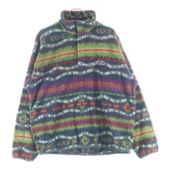 PATAGONIA (パタゴニア) 90s USA製 雪無し サカジャウィア フリース シンチラ スナップT マルチカラー