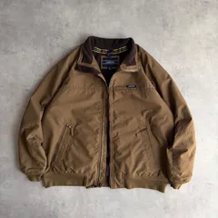 LANDS'END/ランズエンド/SQUALL-JACKET/シェルドジャケット/裏フリースブルゾン/ロゴラバー/スタンドカラー/立ち襟/ブラウンベージュ/茶色/XL/jmaple