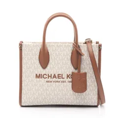 マイケルコース Michael Kors ハンドバッグ MIRELLA S MKシグネチャー 35F2G7ZC5B ホワイト/ブラウン PVCコーティングキャンバス レザー ミレラ スモール ロゴ クロスボディ バッグ