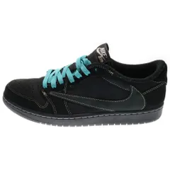 NIKE (ナイキ) ×TRAVIS SCOTT AIR JORDAN 1 LOW OG SP BLACK PHANTOM エアジョーダン1 ブラックファントム ローカットスニーカー US9.5/27.5cm ブラック DM7866-001