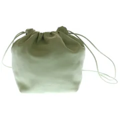 JIL SANDER (ジルサンダー) フロントロゴデザイン ドローストリング ハンドバッグ ショルダーバッグ グリーン