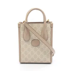 極美品　グッチ　ミニボストン　ハンドバッグ　インターロッキング　肩掛け　レザー GUCCI】グッチ『ソーホー インターロッキングG ミニボストンバッグ』