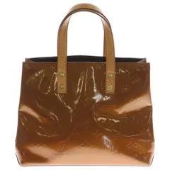 LOUIS VUITTON (ルイヴィトン) ヴェルニ リードPM ハンドバッグ ミニトートバッグ メタリックブラウン ブロンズ レザー×パテント M91146 ゴールド金具