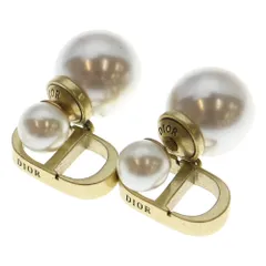 Christian Dior (クリスチャンディオール) ピアス トライバル パール ホワイト×ゴールド メタル×レジンパール E3366WOMRS_D301