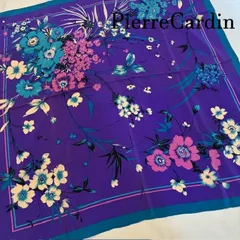 ピエールカルダン　PierreCardin　花柄　大判スカーフ　85x85cm