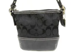 コーチ ■ 1523 シグネチャー レザー キャンバス ブラック系 ミニワンショルダー ミニハンドバッグ レディース COACH □ 7K