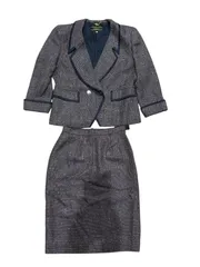 【一点物】LEILIAN レリアン セットアップ  スカート ネイビー レディース 9サイズ D7