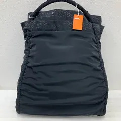 7728　良品　Folli Follie　フォリフォリ　 トートバッグ　無地　ロゴ　 ブラック系　黒　ナイロン　 タグ付き　レディースのサムネイル