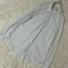 H&M シャツ ライトブルー F 透け感 羽織り 着回し シンプル