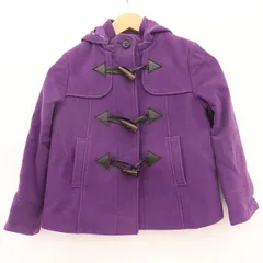 バーバリーロンドン  Burberry London ウールコート 毛100％  パープル 120A キッズ ダッフルコート【yy】【中古】4000066800900014