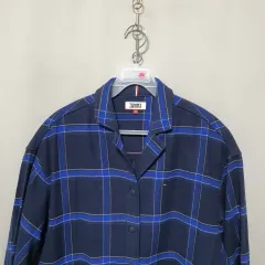 J84 TOMMY JEANS トミー ジーンズ Tommy Hilfiger トミーヒルフィガー レディース CHECK シャツワンピース S