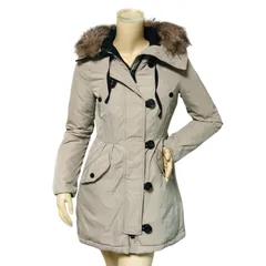 良品★MONCLER・モンクレール AREDHEL レディース ブランドアイコンワッペン ブルーフォックスファー フード付き ダブルジップビックボタン比翼仕立て ダウンコート(00)レディースダウンジャケット 冬物 ブランド リアルファー カジュアル