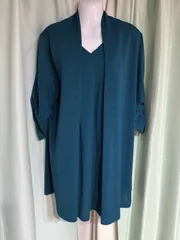 ブルーの長袖チュニック LL☆
