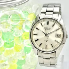 【稼働】SEIKO セイコー 機械式 自動巻き メンズ 腕時計 シルバー デイト7005-181759 刻印あり　純正ベルト