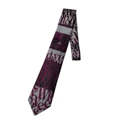 Vivienne Westwood オーブ刺繍総柄ロゴシルクネクタイ 小物 アクセサリー ストライプ チェック メンズ