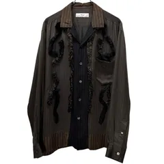 TOGA VIRILIS 21AW オープンカラーストライプフリルキュプラシャツ ブラウス 開襟 トップス トーガ ビリリース メンズのサムネイル