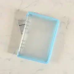 新品 6リングファイル 水色 A5 DAISO ダイソー SNS バズり コレクションファイル 推しグッズ 収納 シール帳に シールブックに 書類整理 オフィス