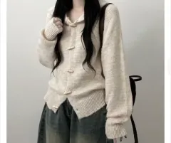 エイブリー WHO トグルボタン ニット カーディガン