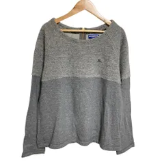 良品 BURBERRY BLUE LABEL バーバリーブルーレーベル バイカラー スウェット カットソー 38 グレー レディース 古着 中古 USED