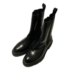 美品 ZARA ザラ サイドゴアブーツ 38 24.5cm程度 ブラック レディース 古着 中古 USED