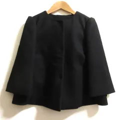 美品 RED VALENTINO レッドヴァレンティノ フレアショートジャケット サイズ38 ブラック レディース 古着 中古 USED