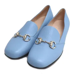 GUCCI グッチ ホースビット パンプス ライトブルー 466702 36 1/2 レディース 中古 美品