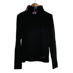 g9 レオナール　LEONARD　トップス　長袖　ハイネック　カットソー　L LEONARD SPORT 良品 レオナールスポーツ ロゴ ボーダープリント 長袖