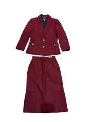 【一点物】LEILIAN レリアン セットアップ  スカート ワインレッド レディース 7サイズ D7