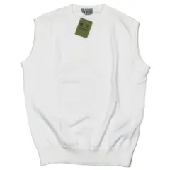 未使用 JOHN SMEDLEY ジョンスメドレー S4702 SWEATER 24G ノースリーブ コットンニット ベスト セーター カットソー M ホワイト レディース 古着 中古 USED