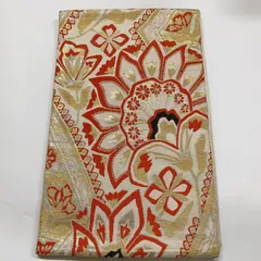 ［6281］袋帯花唐草文様 金銀糸 六通 正絹 着物 フォーマル