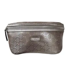 グッチ GGインプリメ ボディバッグ PVCコーティングキャンバス 233269 シルバー レディース  GUCCI  中古 グッチ