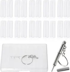 SPEEDWOX がま口 仕上げペンチ専用 PP 取替式パーツ フラットノーズプライヤー用交換用先端部 がま口用 収納ケース付き ドライバー 10本セット ナイロン製 ジュエリーツール用交換用アクセサリー (透明)